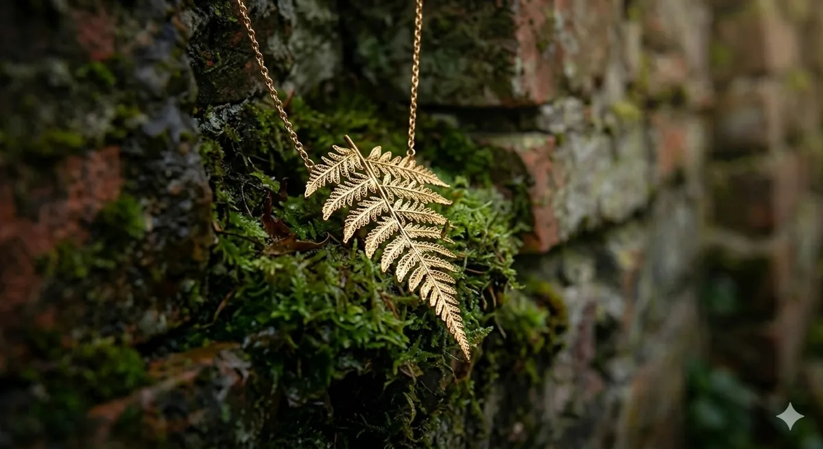 A fern necklace on moss, the William Wordsworth collection